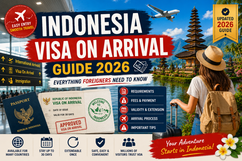 Indonesia Visa on Arrival VOA Guide for Foreigners 2026